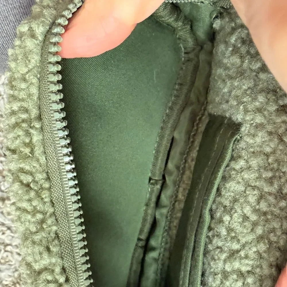 Laundry by Shelli Segal Green Sherpa Crossbody Bag